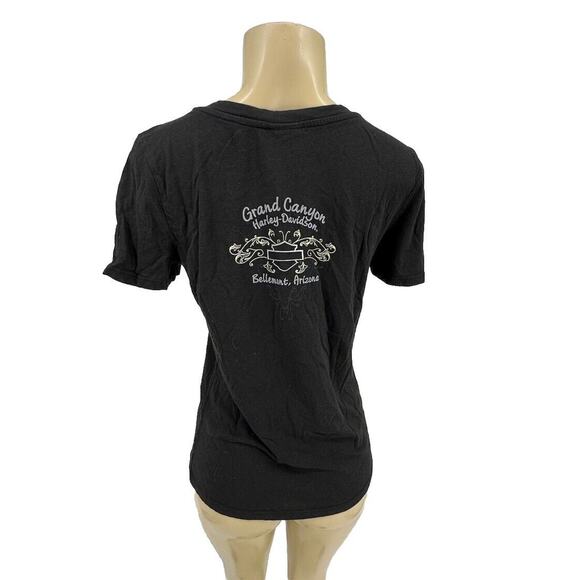 Women Small Vintage 2000's Harley Davidson Ready To Ride Short Sleeve D4 - Picture 4 of 8